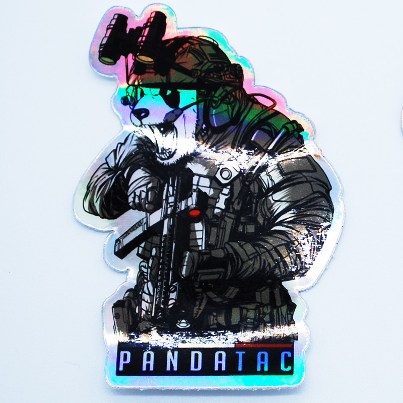 Sticker small panda holographic