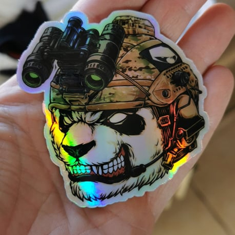 Sticker head scary holographic