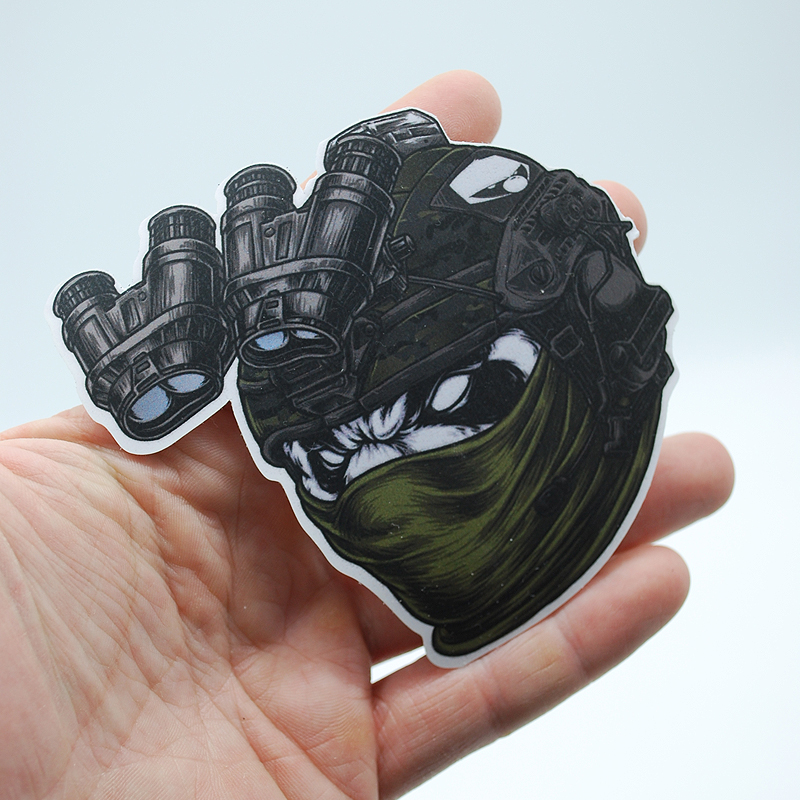 Sticker head panda quad