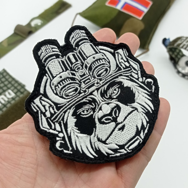 Embroidered patch pandatac head