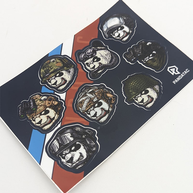 Sticker panda planche mini head