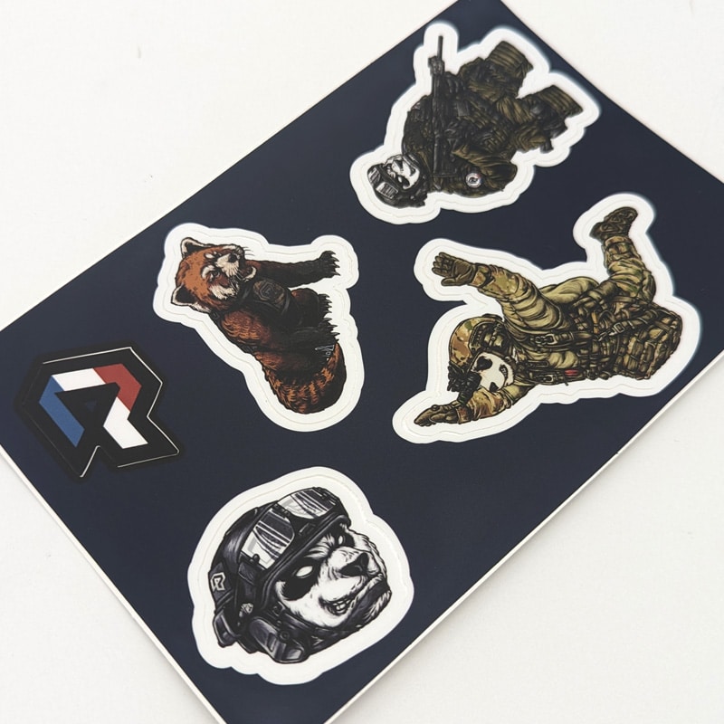 Sticker panda planche mini head 2