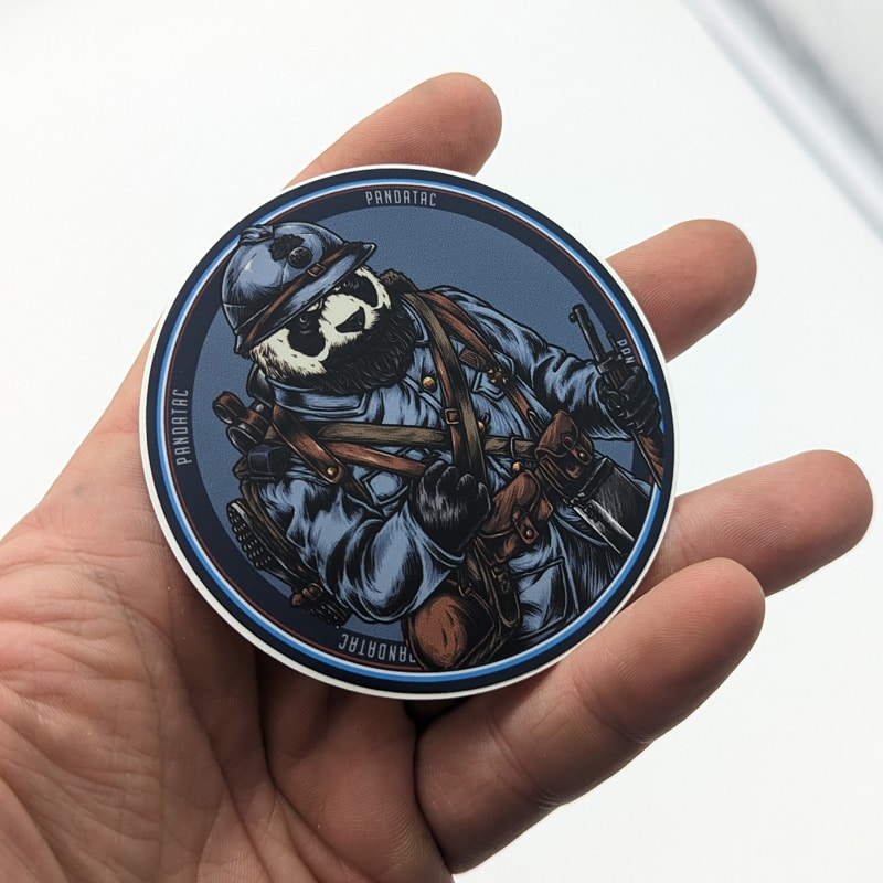 Sticker panda Poilu